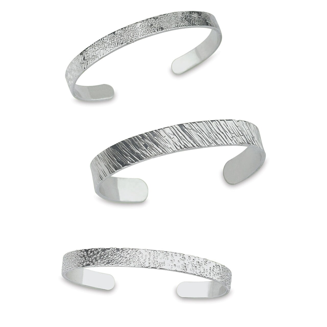 ImpressArt Stamping Blanks - Bracelet Blanks, 1/4" Wide, Aluminium, Pkg of 12